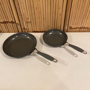 GreenPan Ceramic Nonstick Fry Pan Set 8" 10" PFAS PFOA Free Gray